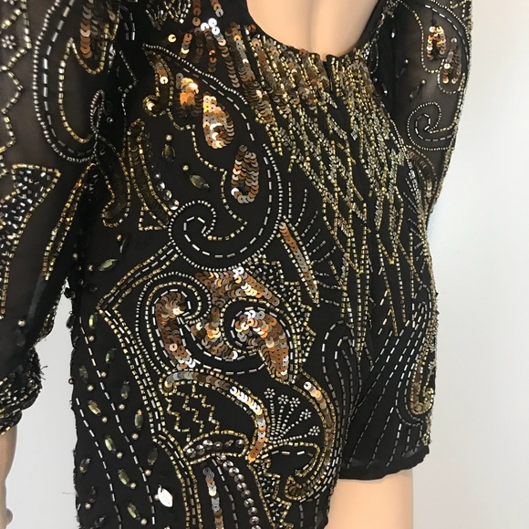 ASOS Embellished Beaded Playsuit Romper - Picture 6 of 8